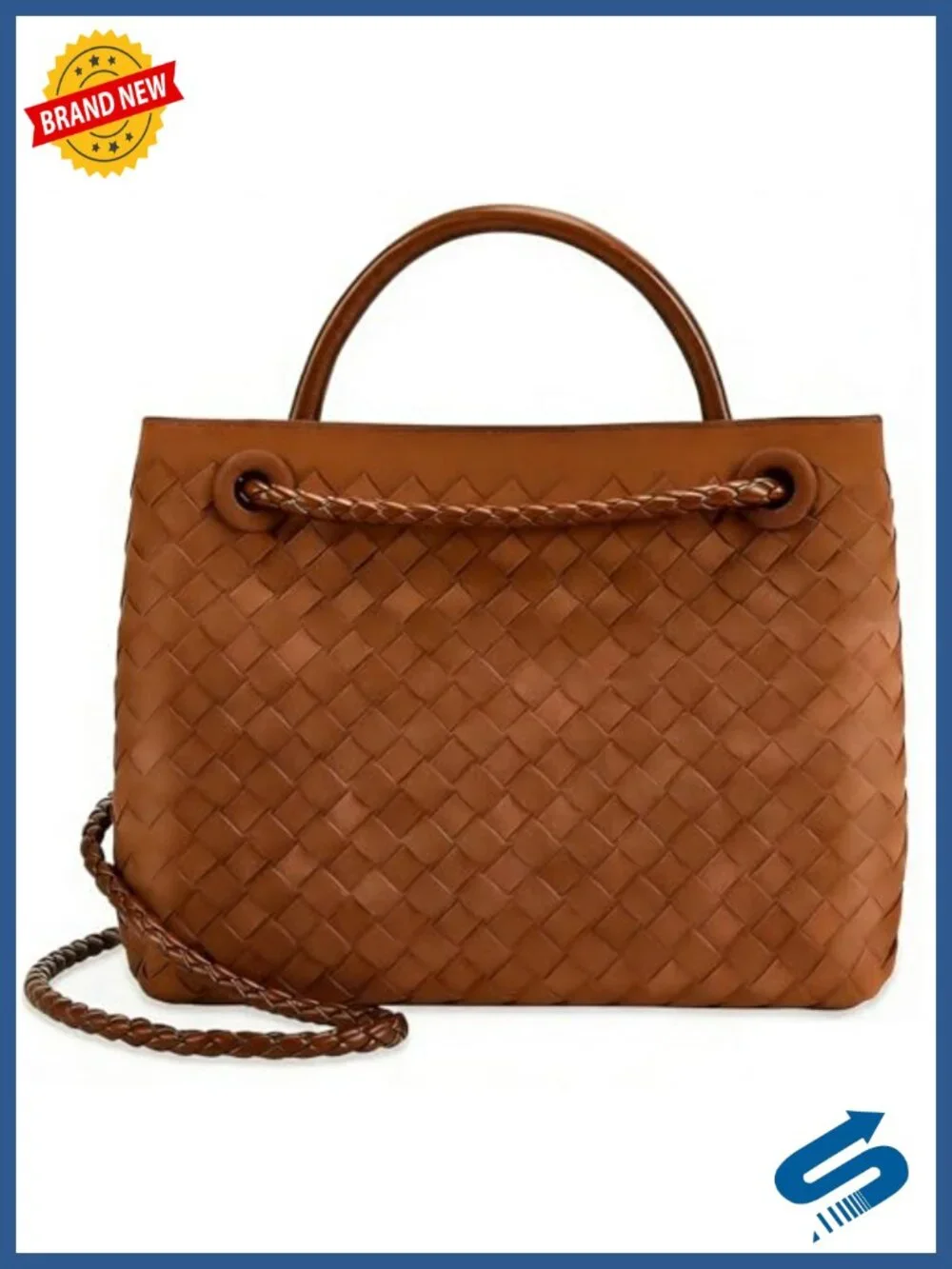 PU Leather Woven Hobo Shoulder Bag Crossbody Tote